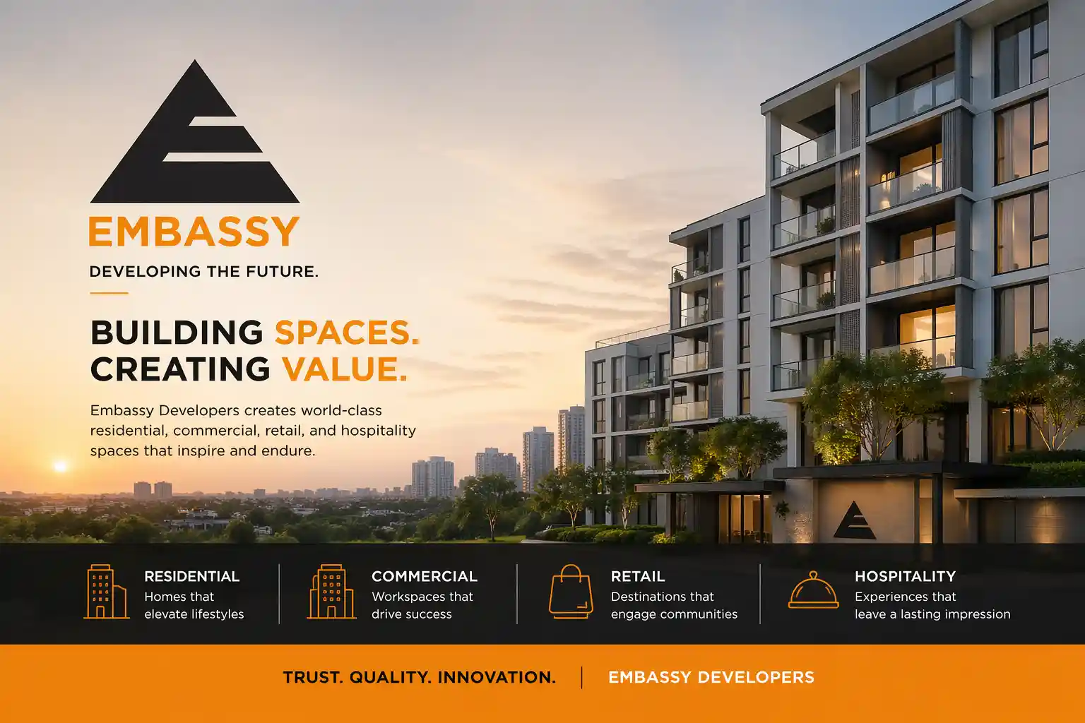 Embassy Group logo trusted real estate developer Bangalore