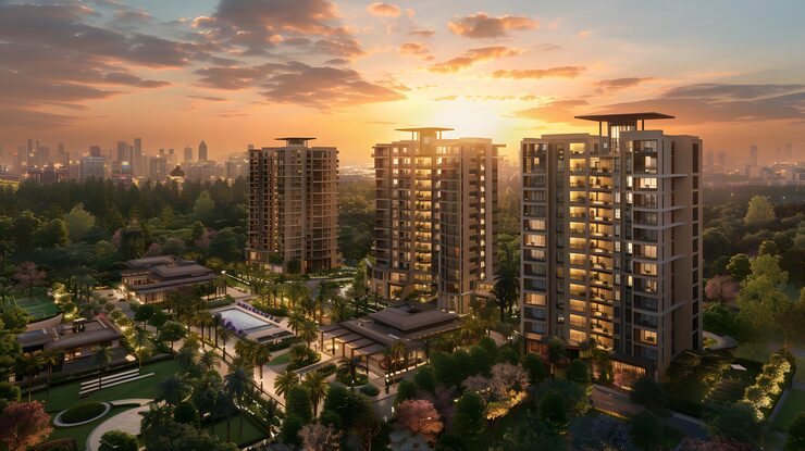 Prestige Serenity Shores lake facing apartments Whitefield