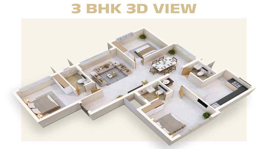 Prestige Highland Hideaway 1 BHK Floor Plan