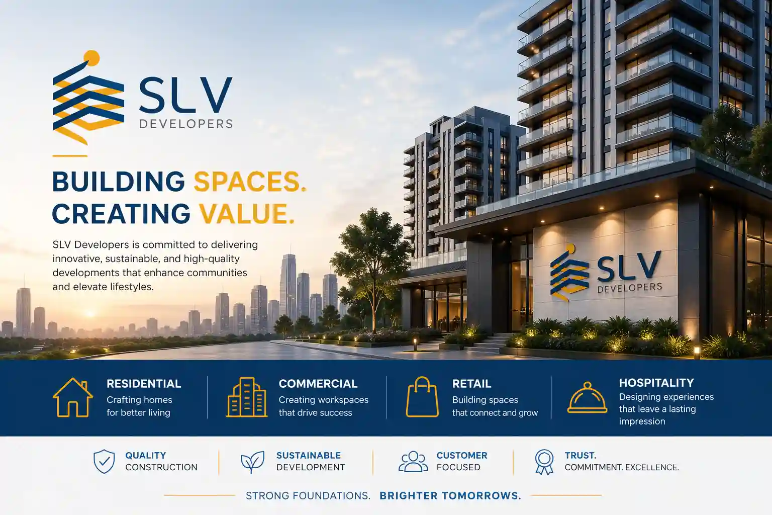 SLV Developers official logo for Whitefield projects